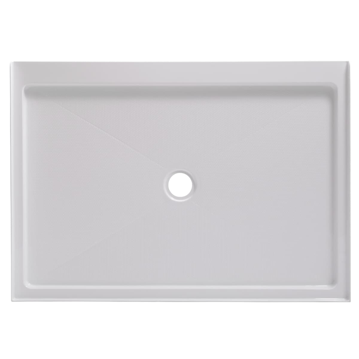 Foremost White Single Curb Shower Base With Center Drain