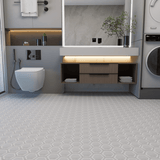 Form Ice Hexagon Frame 7 in. Matte Pressed Glazed Porcelain Mosaic