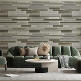 Fusion Clay Random Strip Glossy Glass Mosaic