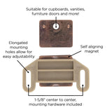 Gate Catch 1-5/8 Inch Center to Center - Hickory Hardware