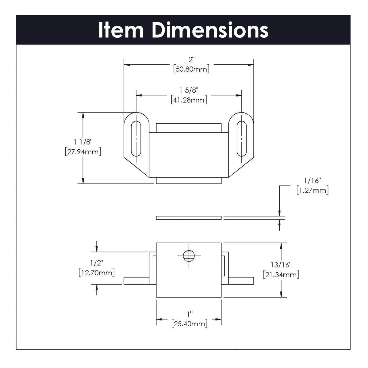 Gate Catch 1-5/8 Inch Center to Center - Hickory Hardware