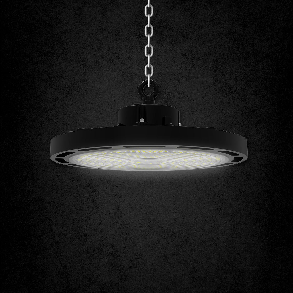 Gen13 100W UFO LED High Bay Light, 4000K, AC120-277V, 90° PC lens, IP65 Factory Warehouse Industrial Lighting, Black