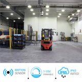 Gen13 100W UFO LED High Bay Light, 4000K, AC120-277V, 90° PC lens, IP65 Factory Warehouse Industrial Lighting, Black