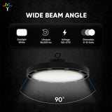 Gen13 UFO LED High Bay Light, 200W, 4000K, 28,600LM, AC120-277V, IP65 Waterproof, UL, DLC Listed, 0-10V Dimmable, Plug & Play Lighting for Warehouse Workshop Factory Barn Garage Area Lighting Fixture