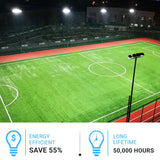 Gen14B 100W/120W/150W Watt Changeable LED  Flood Light Outdoor 5700K Daylight White, 21,000LM Black, Dimmable, UL, DLC Premium, IP65 Waterproof LED Security Area Lights for Yard, Parking Lot, Playground & Stadium Lights