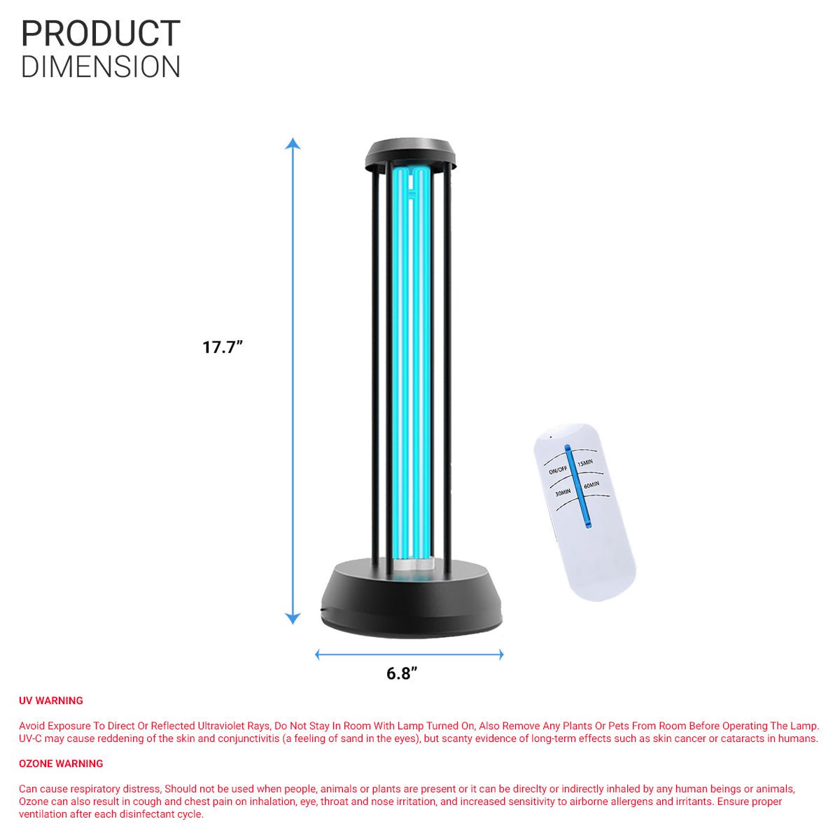 GERMI-O - 38W UV Disinfection Lamp / Sterilization Lamp / Germicidal Lamp