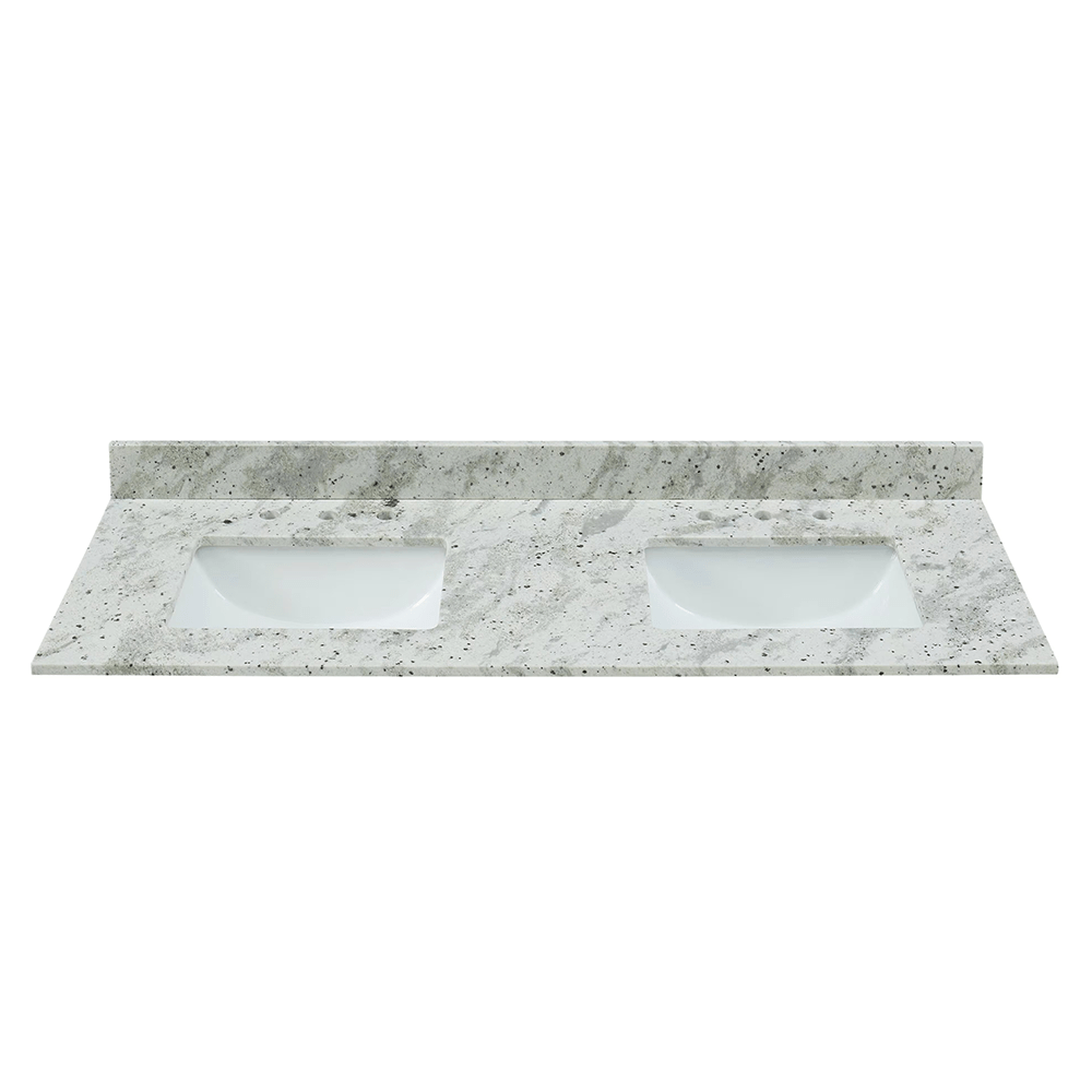 Glacier White Granite Rectangular  Bathroom Vanity Sink Top