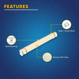 Half Cylinder Bathroom Light Fixtures, CCT Changeable, Dimmable , Brushed Nickel Finish, Bathroom Vanity Lighting