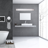 Half Cylinder Bathroom Light Fixtures, CCT Changeable, Dimmable , Brushed Nickel Finish, Bathroom Vanity Lighting