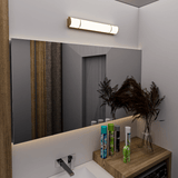 Half Cylinder Bathroom Light Fixtures, CCT Changeable, Dimmable , Brushed Nickel Finish, Bathroom Vanity Lighting