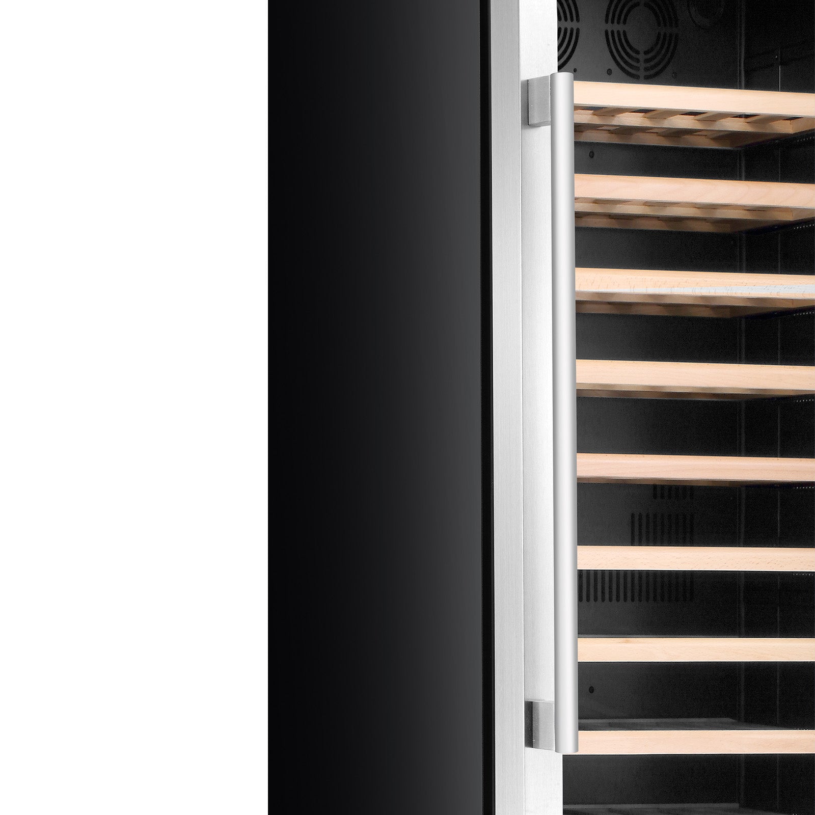 24 in. Dual Zone 108 Wine Bottles and 100 Cans Beverage & Wine Cooler in Stainless Steel