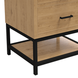 Hartley 24 In. Freestanding Bathroom Vanity with Metal Frame, Carrara White Engineered Stone Sink Top with 4 In. Backsplash in Washed Greige Finish