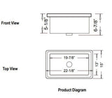 Hatch Sink -  White 21 x 15 Rectangle Undermount Sink