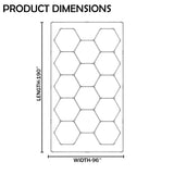 Hexagon LED Garage Lights with Rectangle Frame, 14 Hex Kit (57pcs), 6w/pc (Total Power 534W), 6500K, 120-130lm/w, AC100-277v,IP44, CRI:>80, For Garage, Shop, Gym, Basement, Barbershop, Warehouse