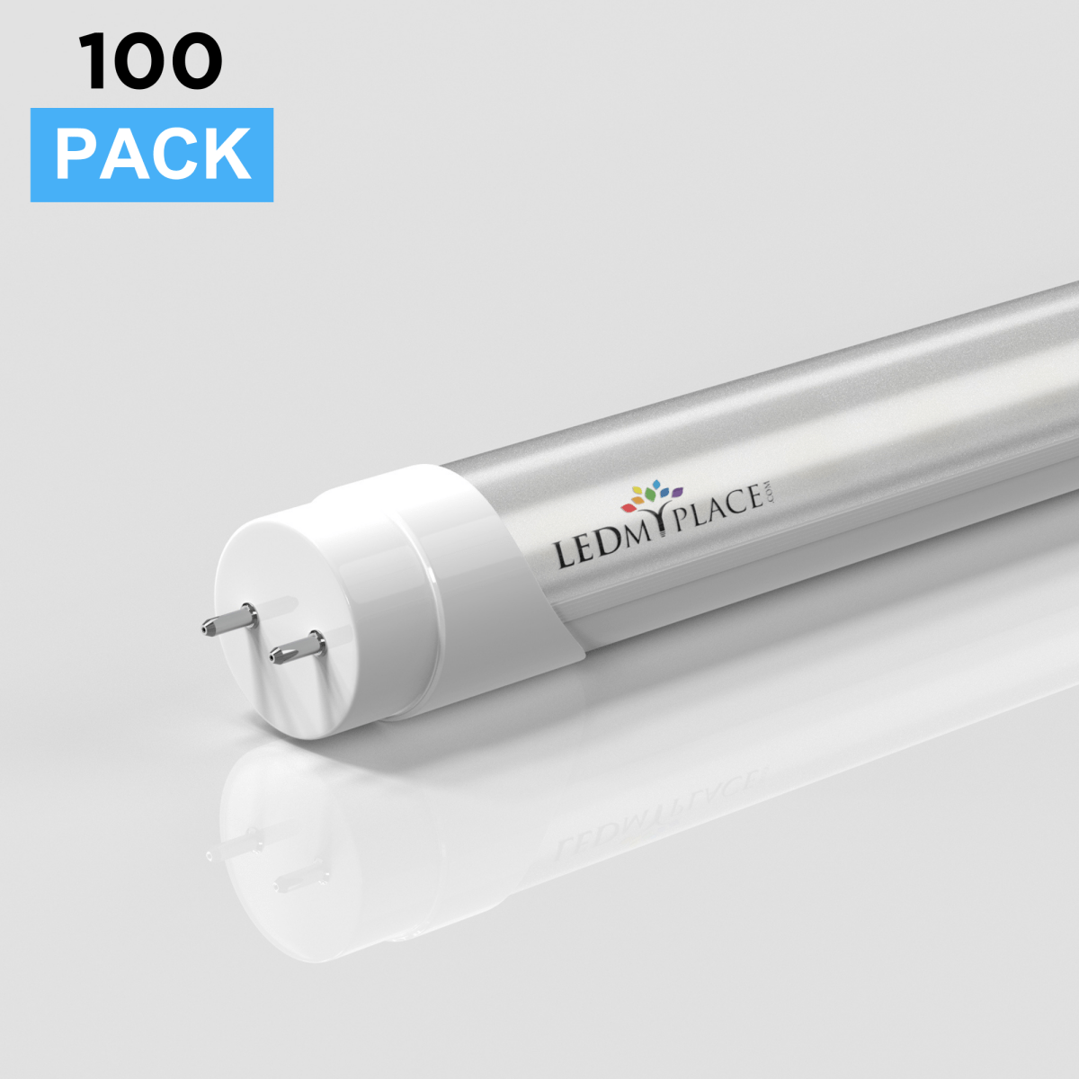 Hybrid T8 4ft LED Tube/Bulb - 22w/20w/18w/15w/ 12w/10w Wattage Adjustable, 130lm/w, 3000k/3500k/4000k/5000k/ 6000k/6500k CCT Changeable, Frosted, Base G13, Single End/Double End Power - Ballast Compatible or Bypass