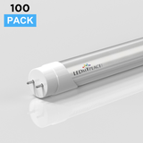 Hybrid T8 4ft LED Tube/Bulb - 22w/20w/18w/15w/ 12w/10w Wattage Adjustable, 130lm/w, 3000k/3500k/4000k/5000k/ 6000k/6500k CCT Changeable, Frosted, Base G13, Single End/Double End Power - Ballast Compatible or Bypass