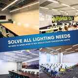 Hybrid T8 4ft LED Tube/Bulb - 22w/20w/18w/15w/ 12w/10w Wattage Adjustable, 130lm/w, 3000k/3500k/4000k/5000k/ 6000k/6500k CCT Changeable, Frosted, Base G13, Single End/Double End Power - Ballast Compatible or Bypass