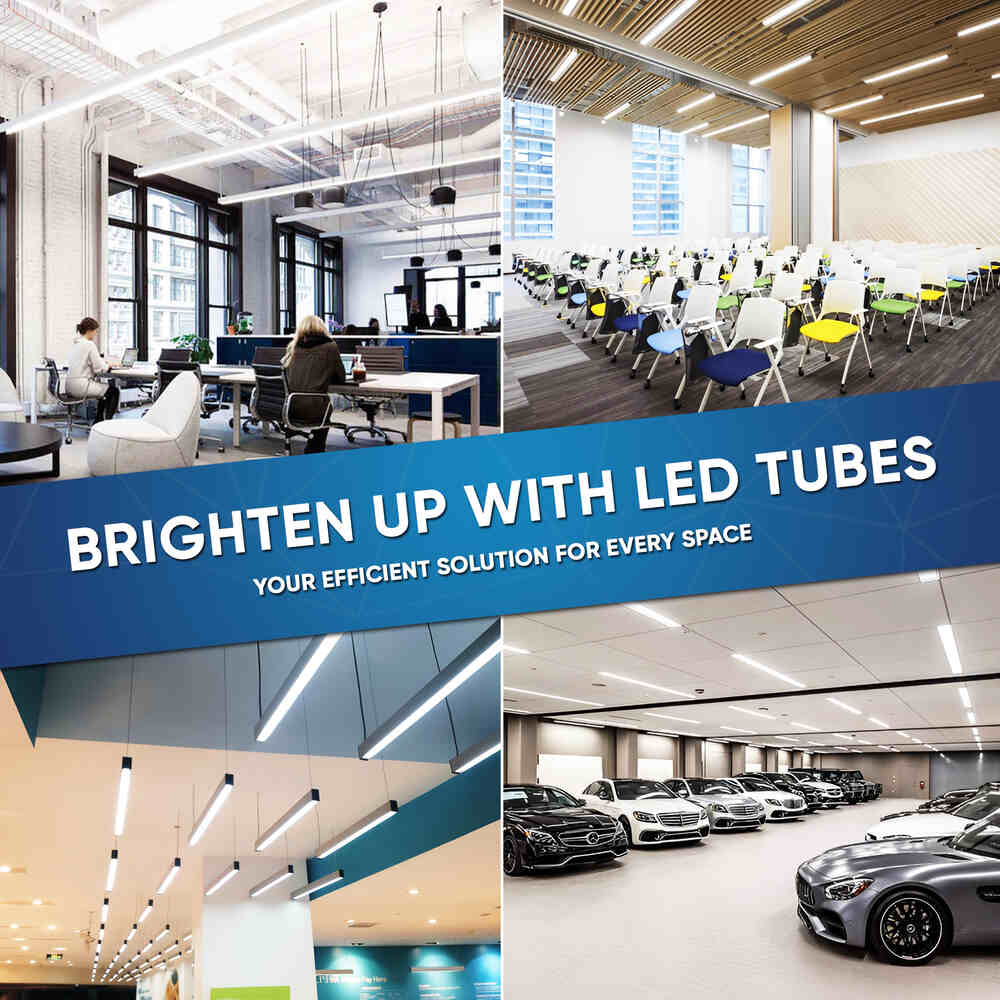 Hybrid T8 4ft LED Tube/Bulb - Glass 18W 2400 Lumens 4000K Clear, Single End/Double End Power - Ballast Compatible or Bypass (Check Compatibility List)