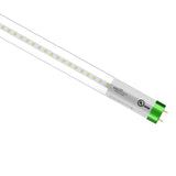 Hybrid T8 4ft LED Tube/Bulb - Glass 18W 2400 Lumens 4000K Clear, Single End/Double End Power - Ballast Compatible or Bypass (Check Compatibility List)