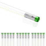 Hybrid T8 4ft LED Tube/Bulb - Glass 18W 2400 Lumens 5000K Clear, Single End/Double End Power - Ballast Compatible or Bypass (Check Compatibility List)