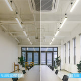 Hybrid T8 4ft LED Tube/Bulb - Glass 18W 2400 Lumens 5000K Clear, Single End/Double End Power - Ballast Compatible or Bypass (Check Compatibility List)