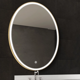 Oval LED Lighted Bathroom Vanity Mirror, Touch Switch, Anti-Fog Wall Mounted Makeup Mirror & CCT Remembrance, CRI 90+, LED Oval Mirror for Bathroom, Lunar Style