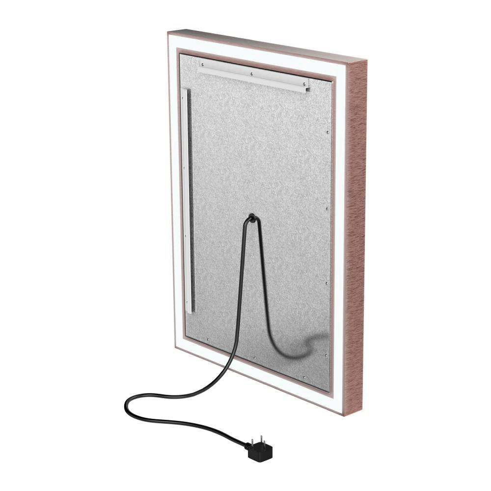 Frontlit/Backlit LED Lighted Bathroom Vanity Mirror with Frame, Anti-Fog, Touch Button, CRI 90+, Adjustable CCT & Memory, Magnum Style