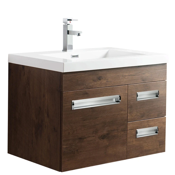 Alpha Floating / Wall Mounted Bathroom Vanity with Acrylic Sink