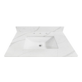 Statuario White Quartz Vanity Top