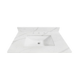 Statuario White Quartz Vanity Top