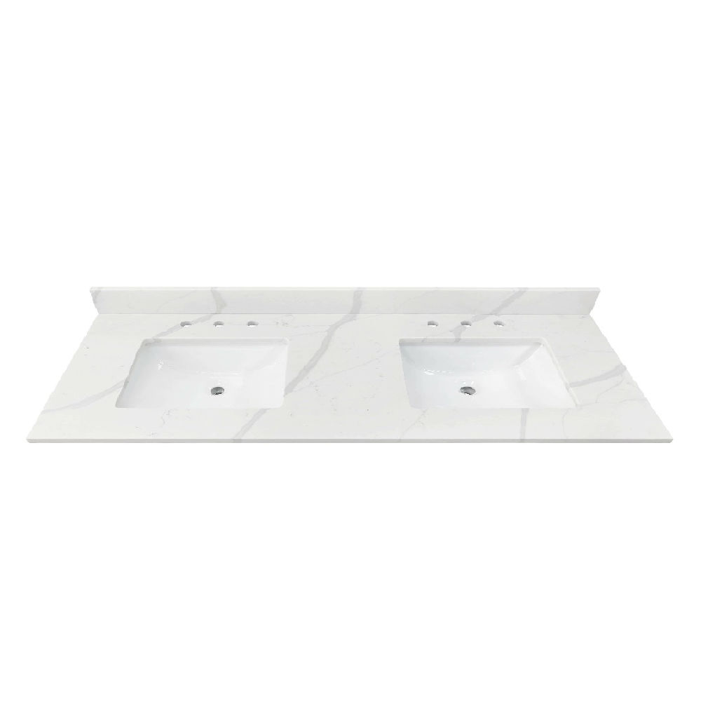 Statuario White Quartz Vanity Top