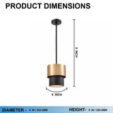 Industrial Pendant Light Brass and Matte Black Hardware with White Alabaster Diffuser, E12 Base - 8“D x 9”H