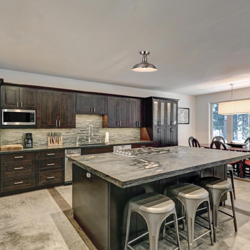 Industrial Style Brushed Nickel Semi Flush Mount Ceiling Fixture, E26 Base, UL Listed, 3 Years Warranty