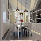 Industrial Style Matte Black Pendant Light Fixture, E26 Base, Antique Brass and Matte Black Finish, UL Listed