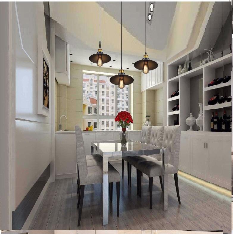 Industrial Style Matte Black Pendant Light Fixture, E26 Base, Antique Brass and Matte Black Finish, UL Listed