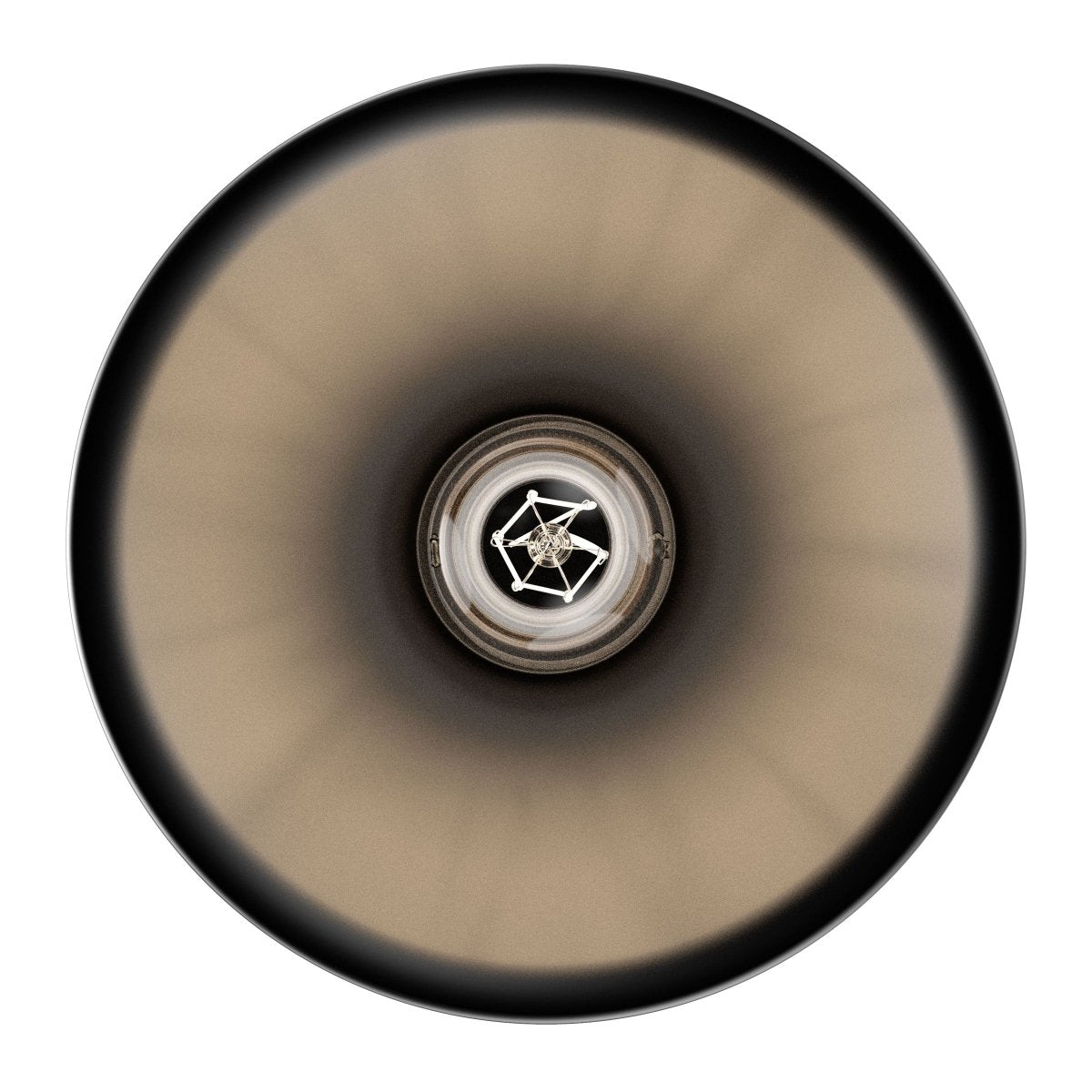 Industrial Style Semi-Flush Mount Lights, E26 Base, Matte Black with Antique Brass Finish, UL Listed, 3 Years Warranty