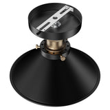 Industrial Style Semi-Flush Mount Lights, E26 Base, Matte Black with Antique Brass Finish, UL Listed, 3 Years Warranty
