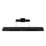 Integrated LED Linear Chandelier Light Fixture In Matte Black Body Finish, 9W, 3000K(warm white), 450LM, Dimmable