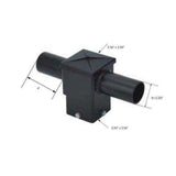 Internal tenon adaptor for 4 inch square poles. 2 ARM at 180 degrees
