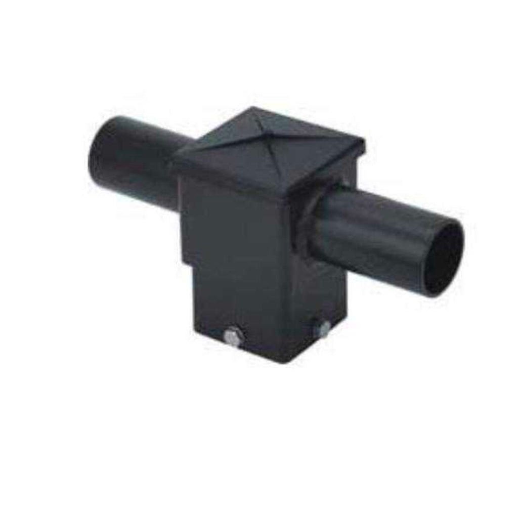 Internal tenon adaptor for 4 inch square poles. 2 ARM at 180 degrees