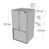 KUCHT Professional K748FDS 36 in. French Door Refrigerator