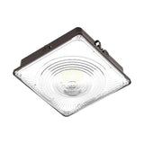 LED Canopy Light 75W 5700K Daylight 9750LM IP65 Waterproof 0-10V Dim 120-277VAC Surface or Pendant Mount, for Gas Stations Outdoor Area Light, Black