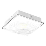 LED Canopy Light 75W 5700K Daylight 9750LM IP65 Waterproof 0-10V Dim 120-277VAC  Surface or Pendant Mount, for Gas Stations Outdoor Area Light, White