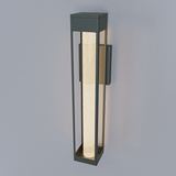 LED Crystal Bubble Glass Tube,  11W 3CCT, Modern Outdoor Wall Sconce - 4.72"L x 4.72"W x 21.65"H