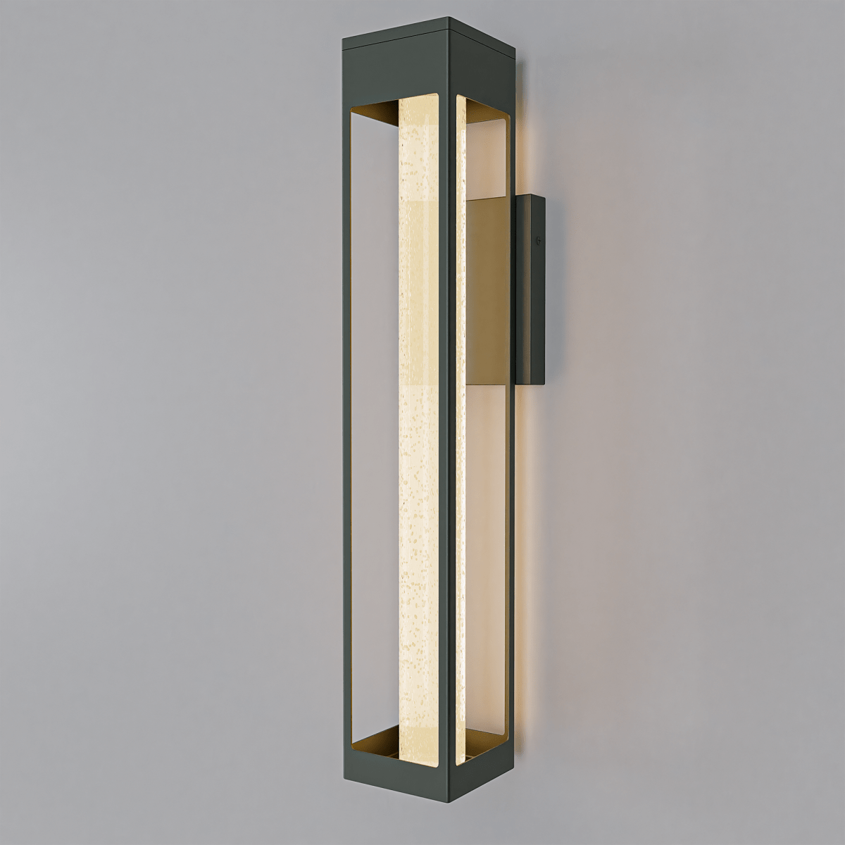 LED Crystal Bubble Glass Tube,  11W 3CCT, Modern Outdoor Wall Sconce - 4.72"L x 4.72"W x 21.65"H