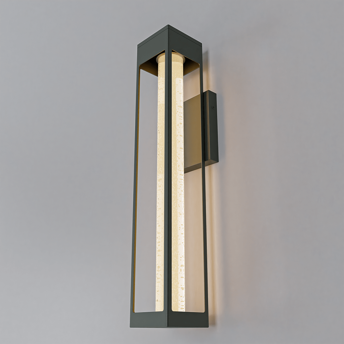 LED Crystal Bubble Glass Tube,  11W 3CCT, Modern Outdoor Wall Sconce - 4.72"L x 4.72"W x 21.65"H