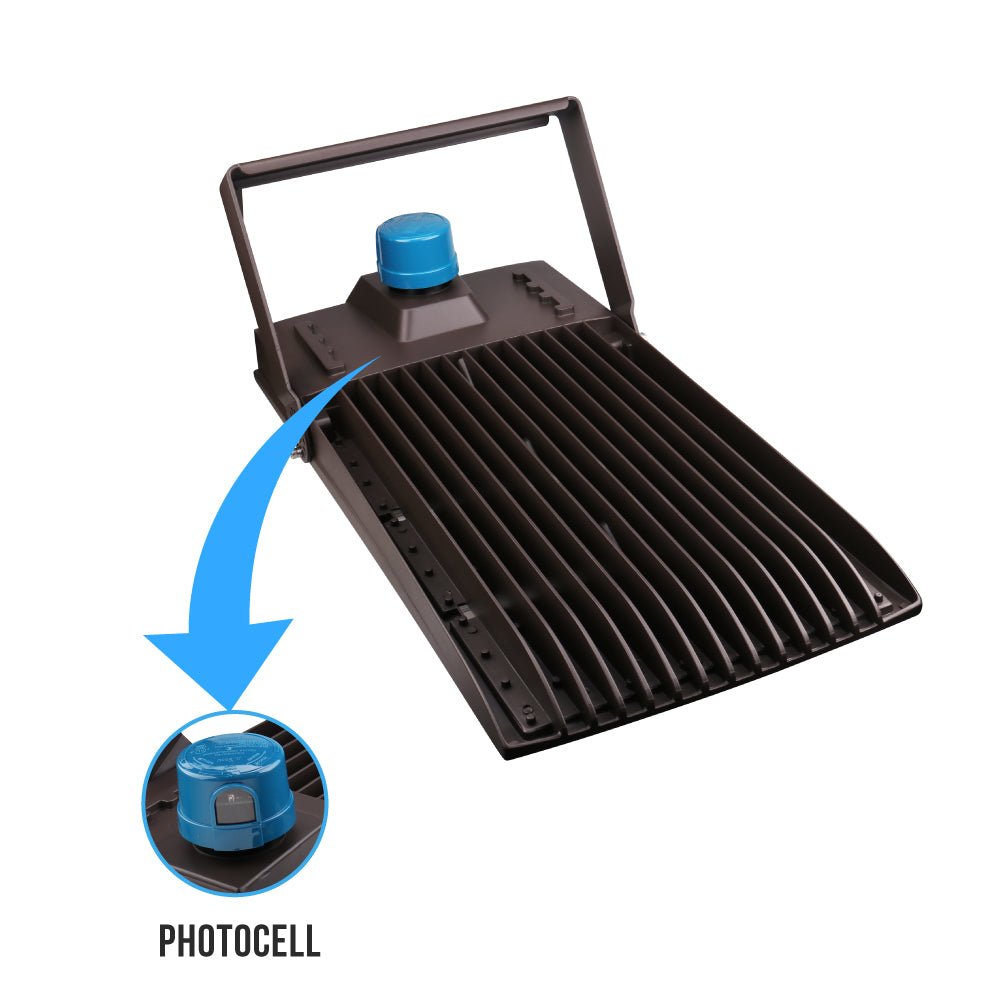 LED Flood Light With Photocell, 450W 5700K, AC100-277V, Stadium Lights, With 20KV Surge Protector, IP65 Waterproof Outside Floodlight Exterior Security Light for Yard, Street, Parking Lot