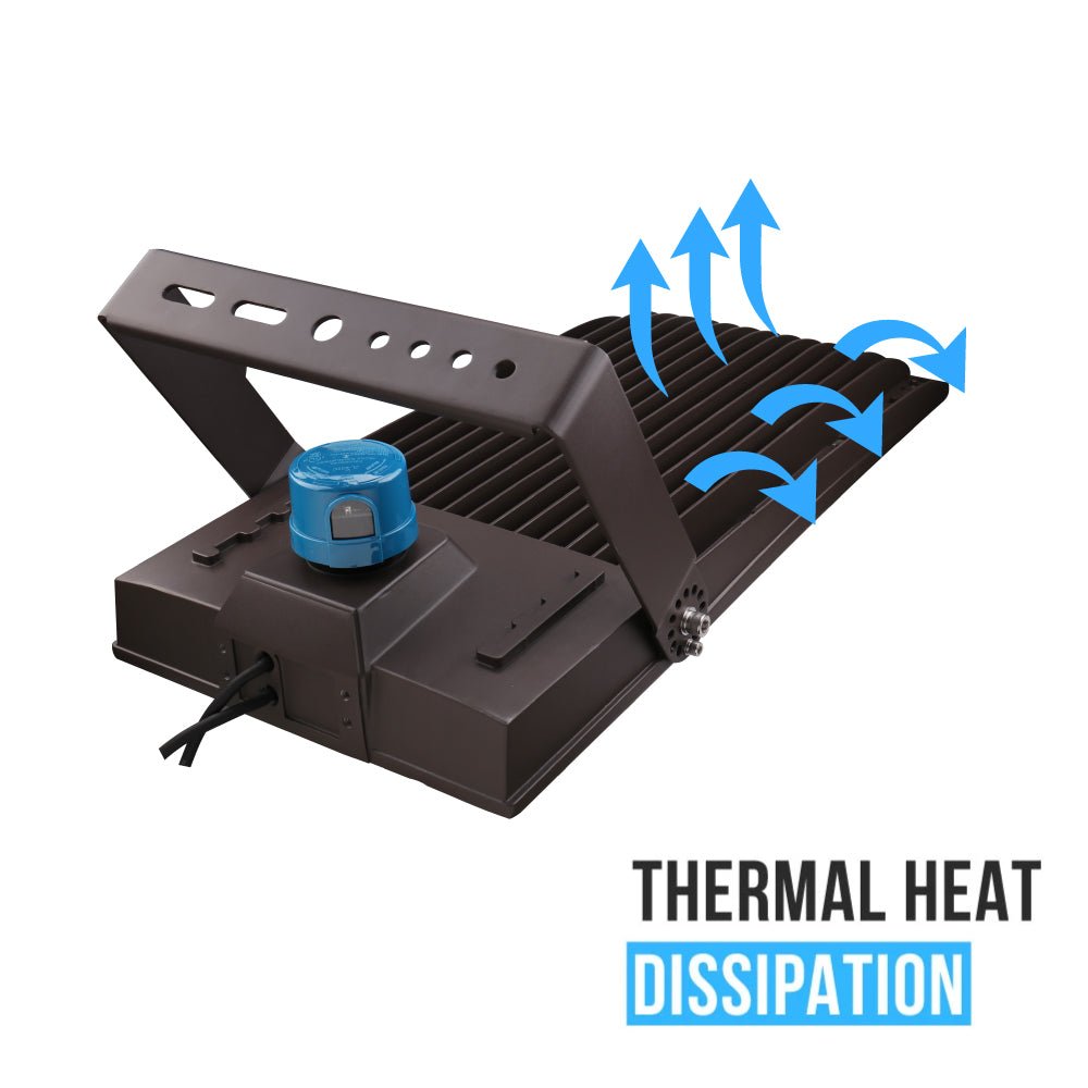 LED Flood Light With Photocell, 450W 5700K, AC100-277V, Stadium Lights, With 20KV Surge Protector, IP65 Waterproof Outside Floodlight Exterior Security Light for Yard, Street, Parking Lot