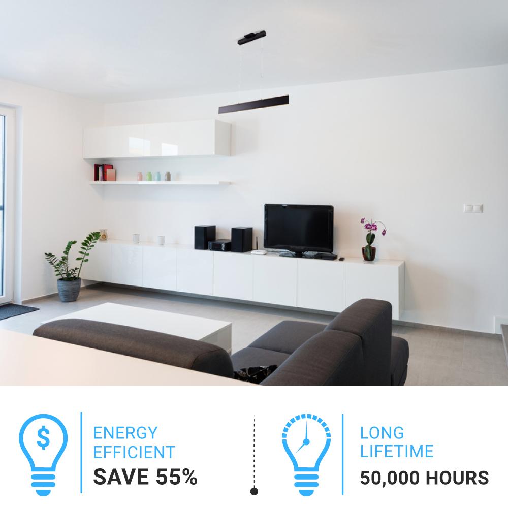 LED Kitchen Island Light Chandelier, 43W, 3000K, 966LM, Dimmable, 5 Years Warranty