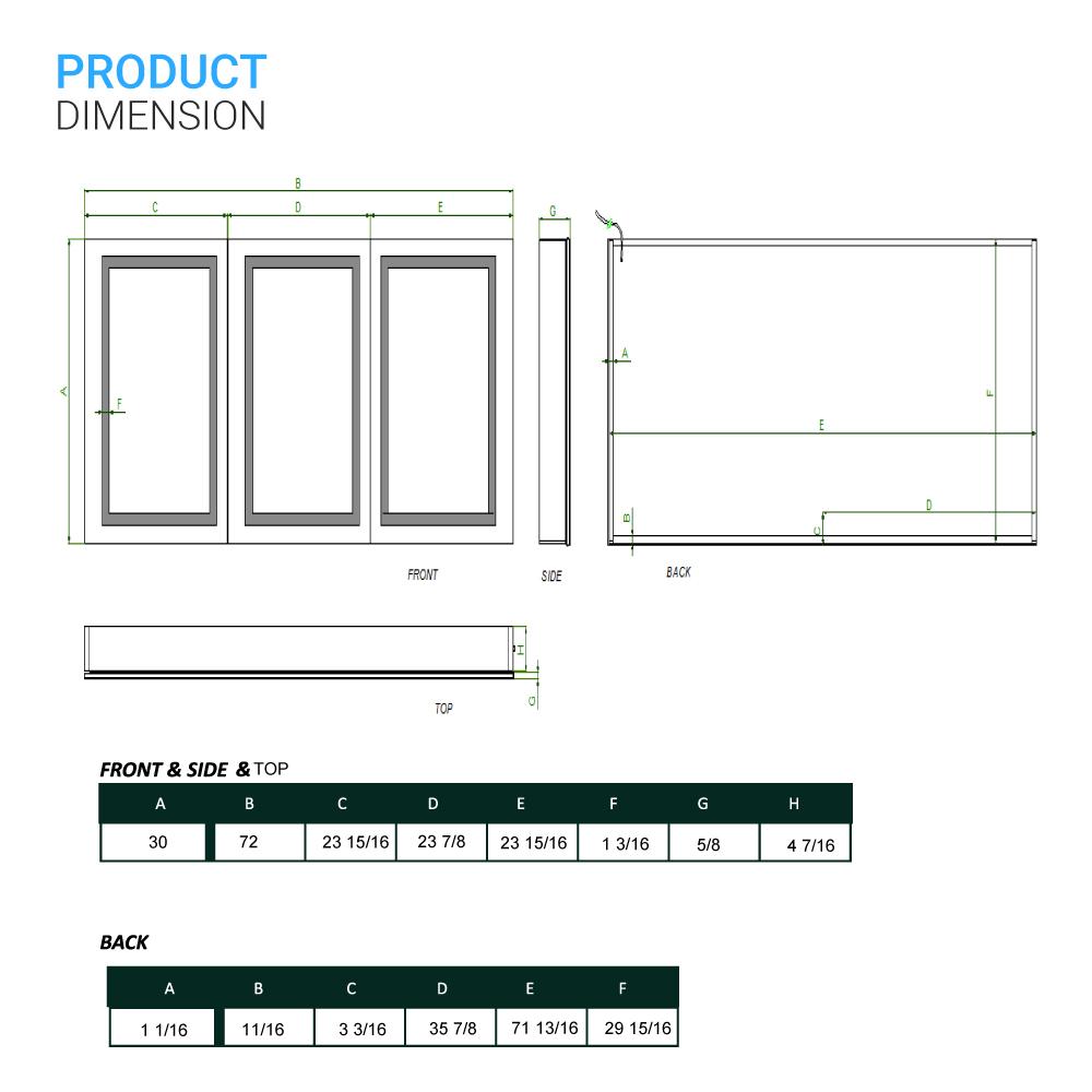 LED Lighted Bathroom Medicine Cabinet with Outlet, Double Sided Mirror, On/Off Switch, Surface Mount, Medicine Cabinet with LED Mirror, CRI 90+, Hector Style